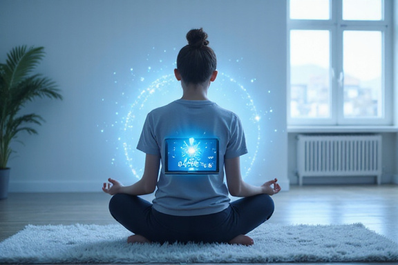Meditáló személy a Gravix Medit alkalmazással